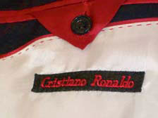 Ronaldo's name embroidered